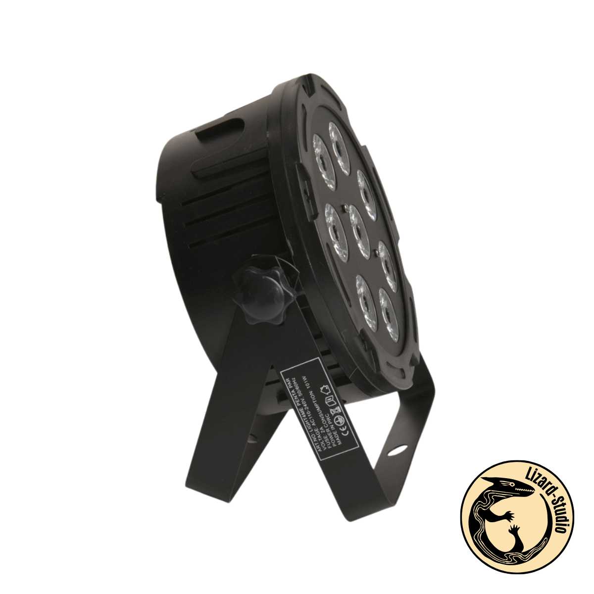 Reflektor Light4Me Penta PAR 8x12W MKII widziany z boku, Warszawa