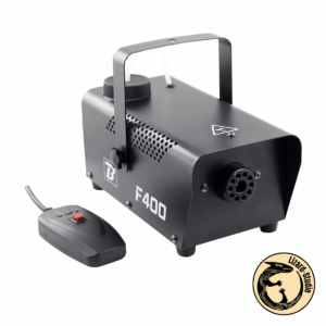 Wytwornica dymu BoomTone F400 po skosie z pilotem sterującym, Warszawa