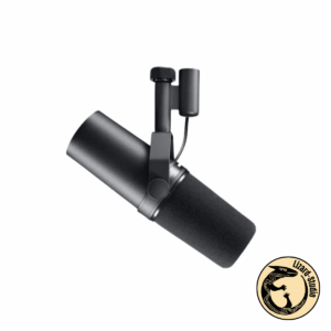 Mikrofon Shure SM7B widziany od boku – profesjonalny model studyjny, Warszawa