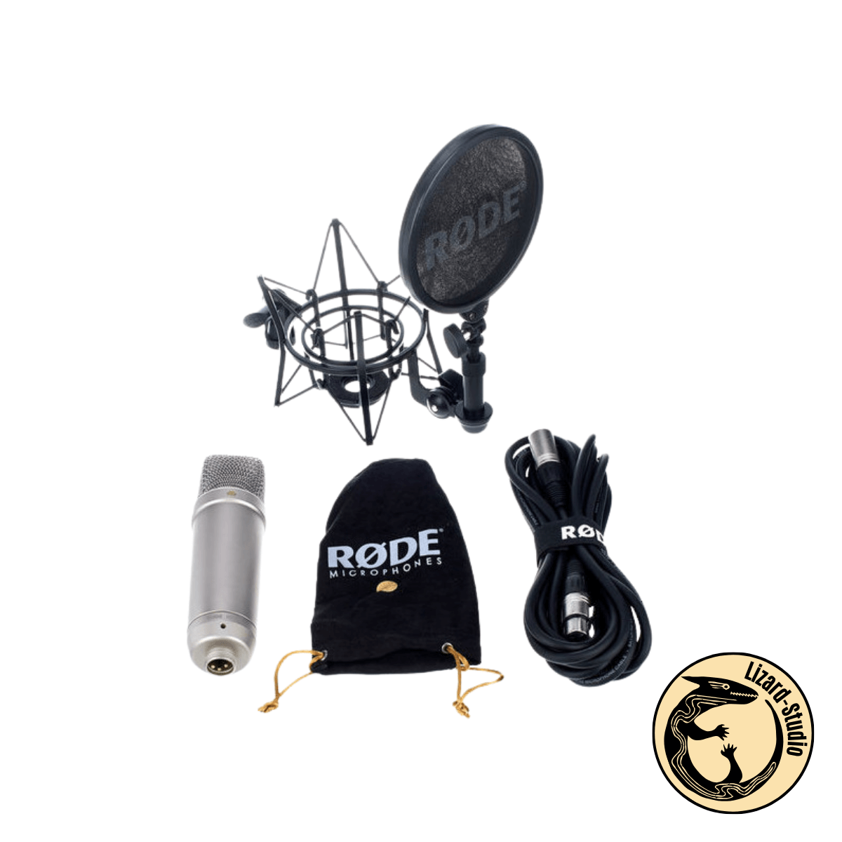 Mikrofon Rode NT1-A z etui, kablem, koszykiem i pop filtrem – Lizard-Studio Warszawa