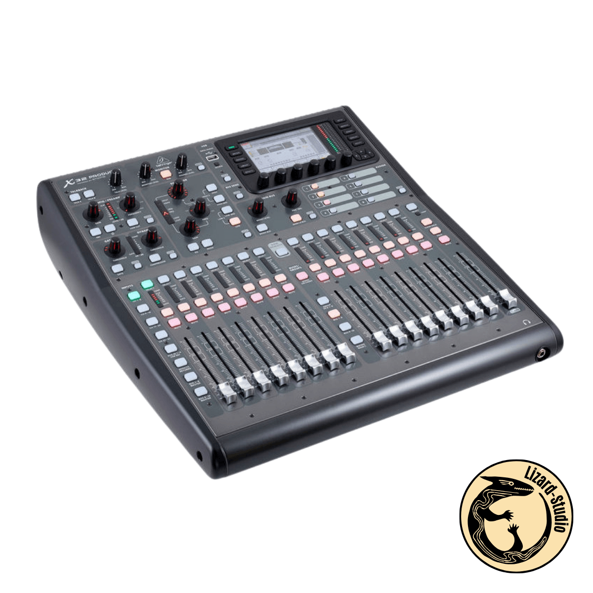 Mikser Behringer X32 Producer ujęty po skosie, Warszawa